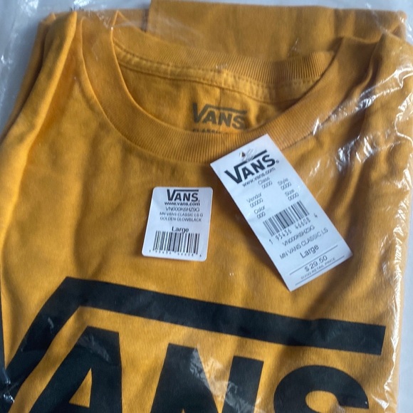 Vans Classic LS Tee - Golden Glow/Black, Size L, NWT, Unisex - Picture 6 of 7